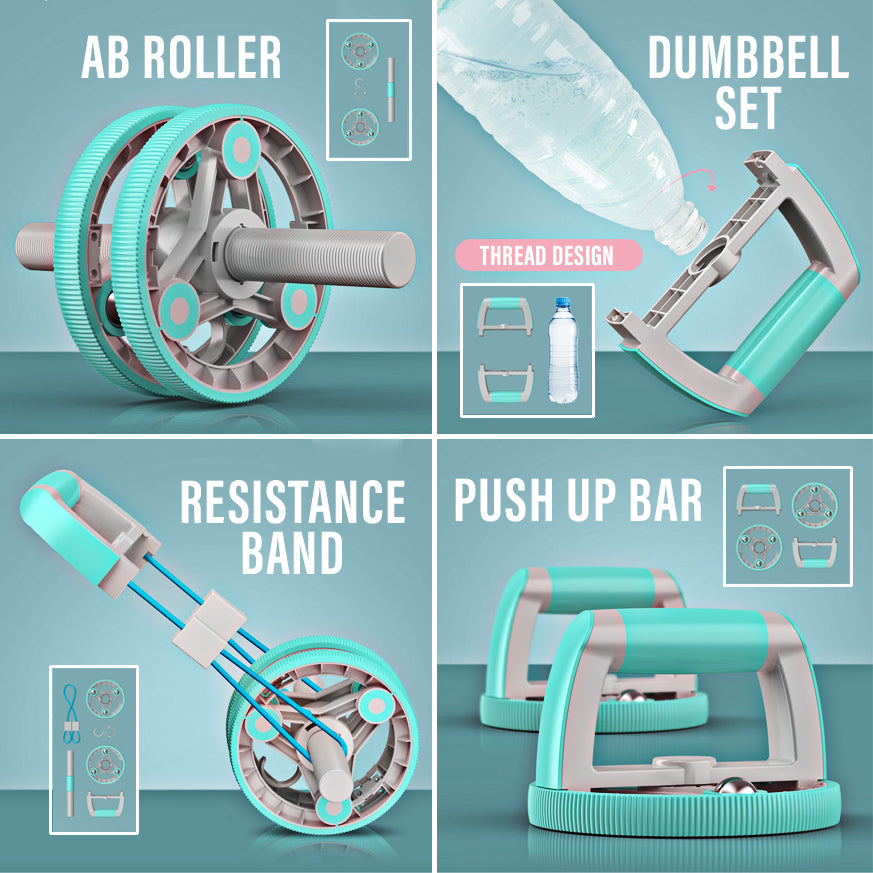 16in1 Multifunction Ab Roller Wheel Push Up Training M7000