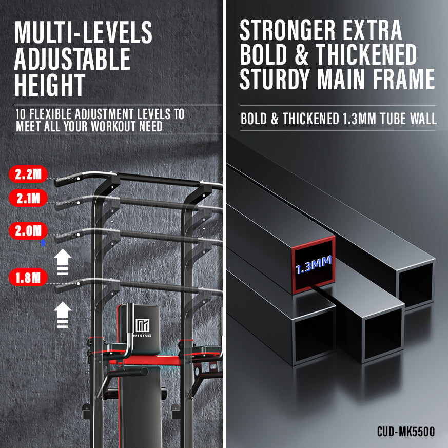 Chin Up Dip Tower with Dumbbell Bench MK5500