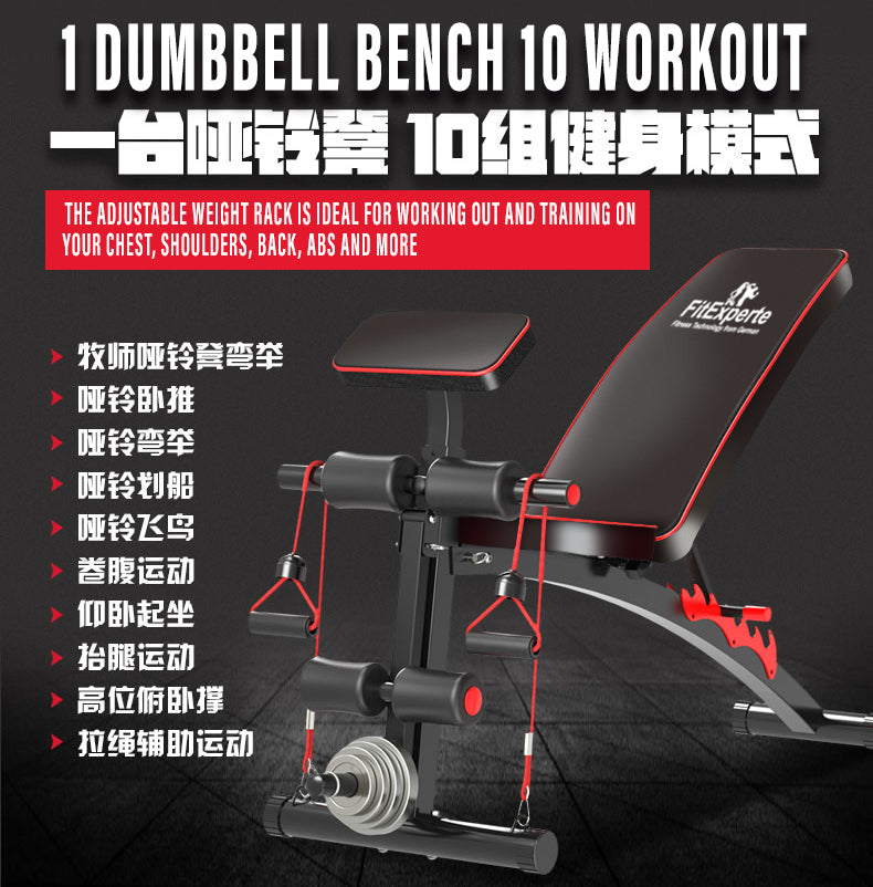 FitExperte Foldable Sit Up Bench FE-DB3208T