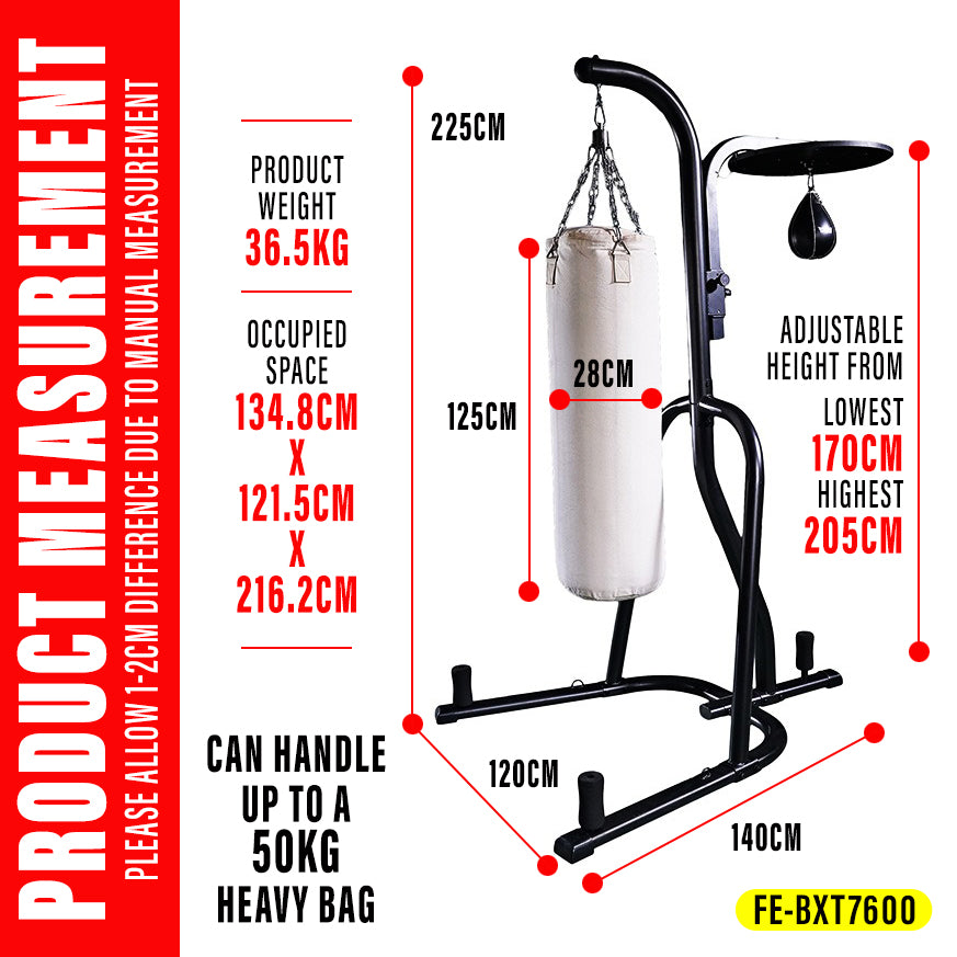 FitExperte 2in1 Standing Punching Bag Boxing Speed Ball FE-BXT7600