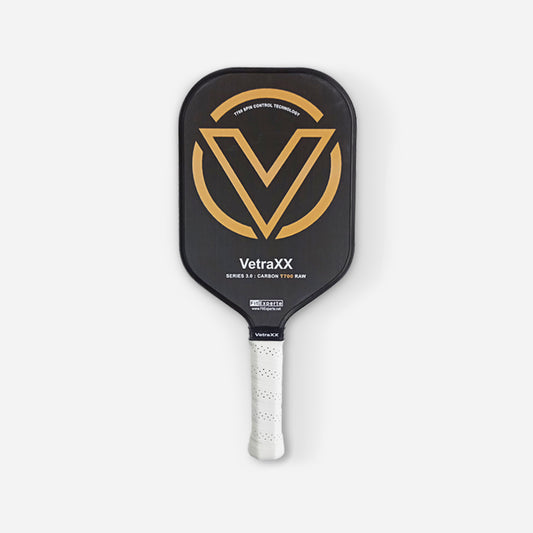 VetraXX Pickleball Paddles Handle 3.0 T700 Raw Carbon (T700 Spin Control Technology)