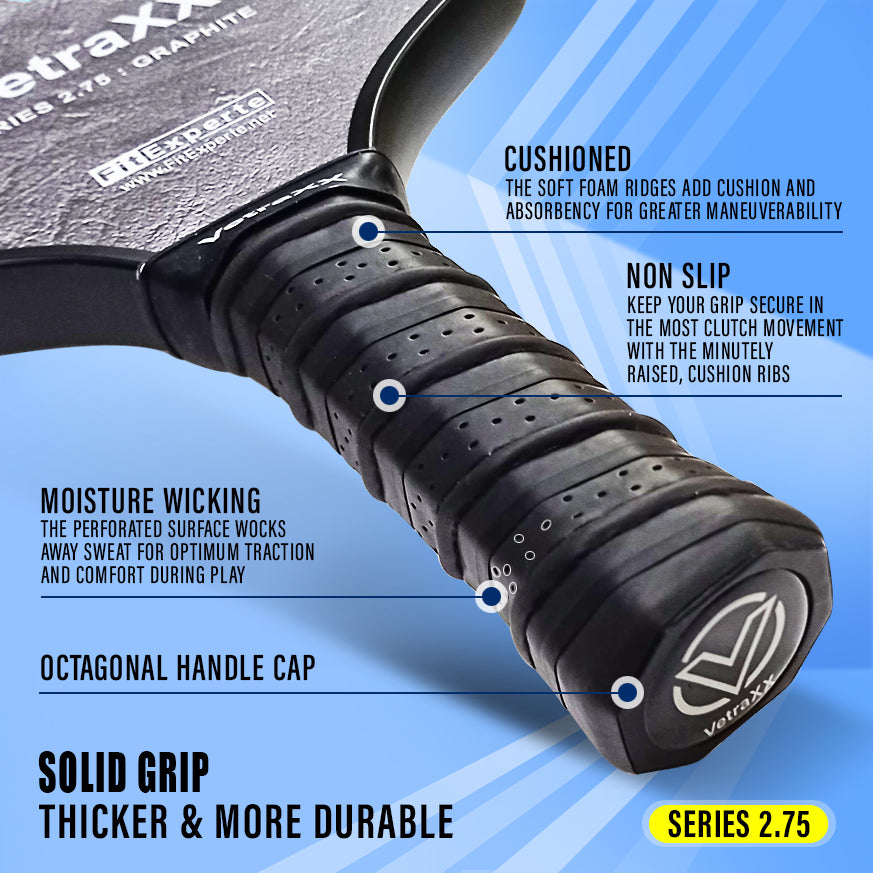 VetraXX Pickleball Paddle Series 2.75 Graphite (Designed for All Play Styles)