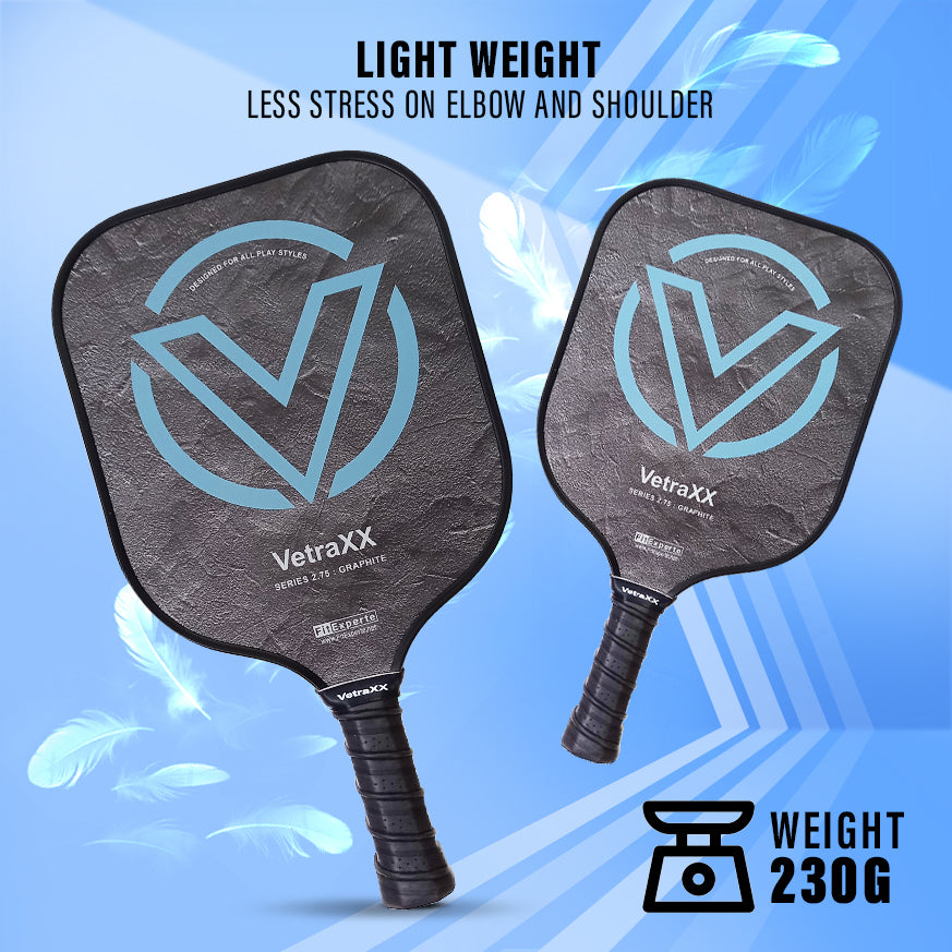 VetraXX Pickleball Paddle Series 2.75 Graphite (Designed for All Play Styles)