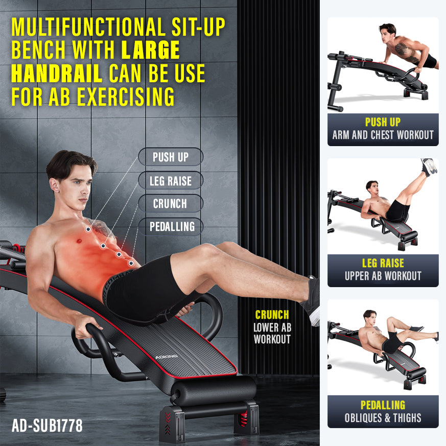 Foldable Sit Up Bench Chair Dumbbell Benches SUB1778 SUB1775R