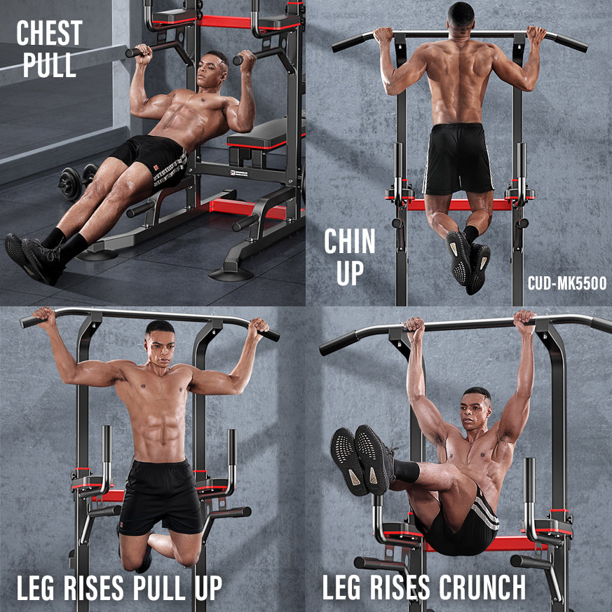 Multi Chin Up Dip Tower with Dumbbell Bench CUD MK5500