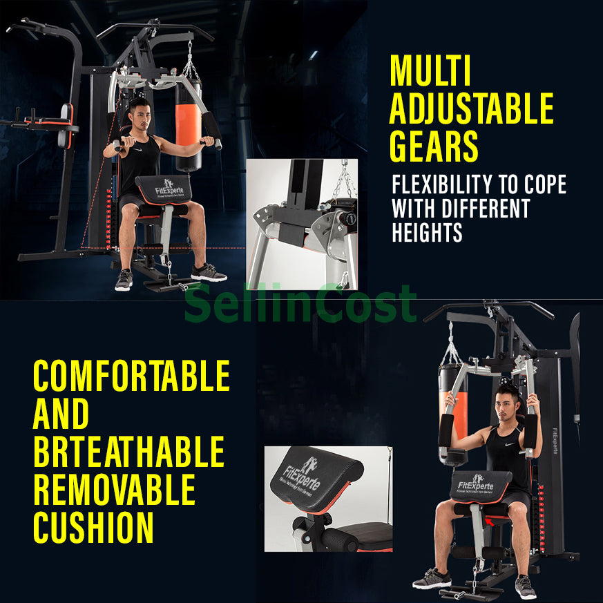 Sportex High Quality Steel Home Gym Multi Stations with Heavy Bag Speed  Ball, Weights & Home Gym, Strength Equipment, Sports Equipment, Household, All Brands