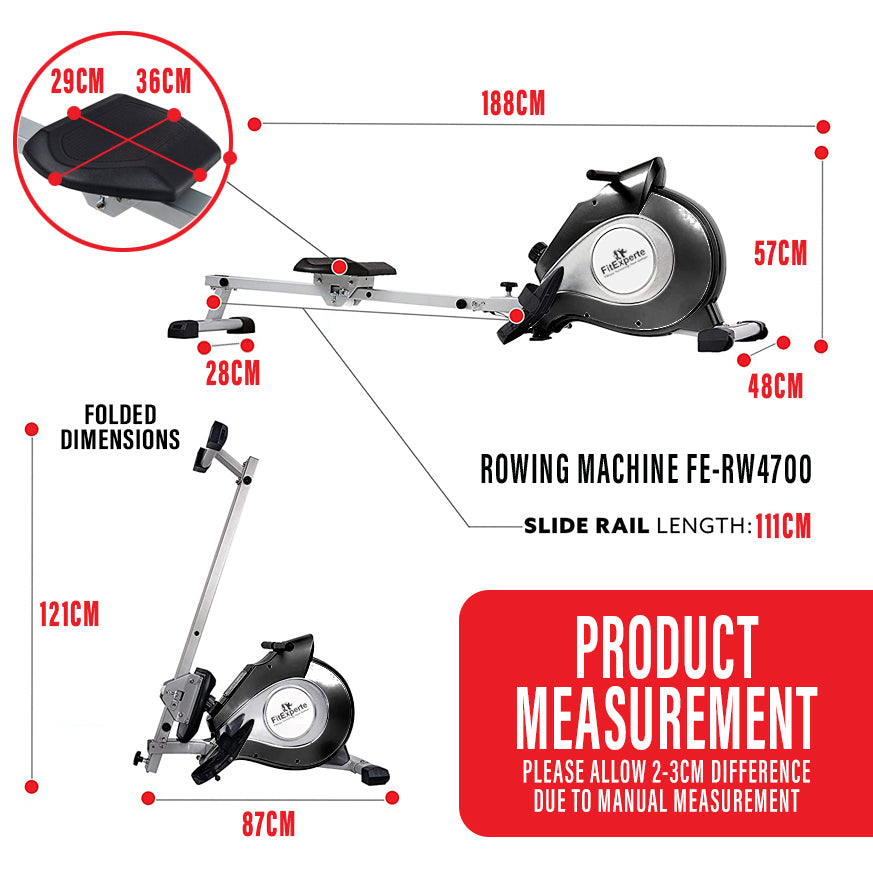 FitExperte Foldable Rowing Machine FE-RW4700