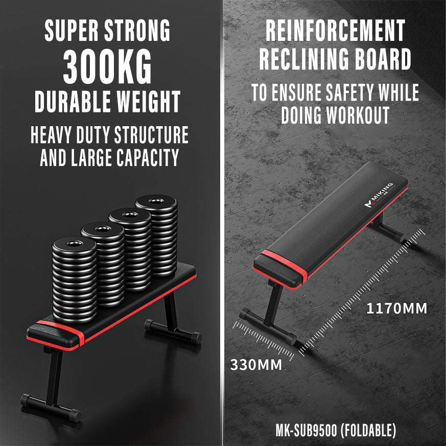 FitExperte Foldable Flat Bench SUB9500 FB9100