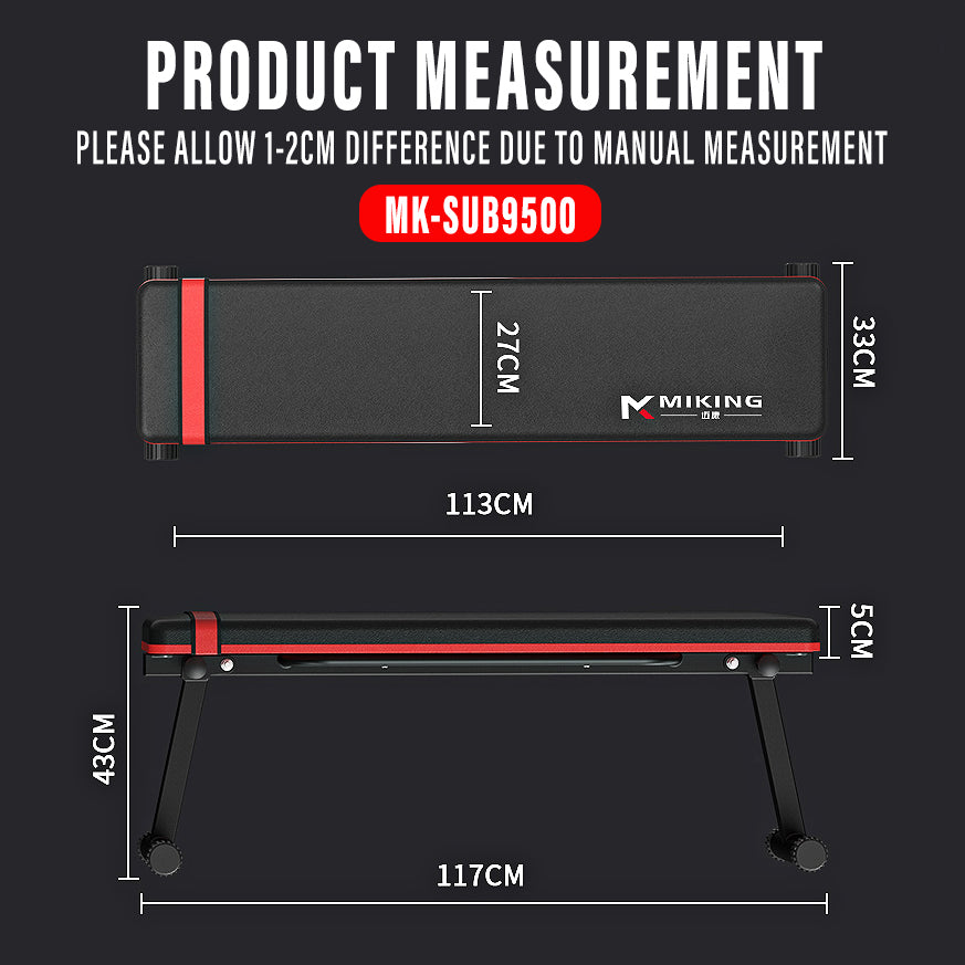 FitExperte Foldable Flat Bench SUB9500 FB9100