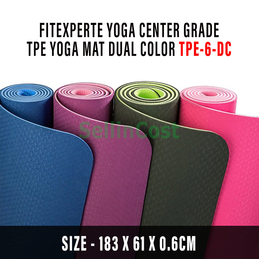 Two Color TPE Yoga Mat for Beginners Ecological for Fitness and