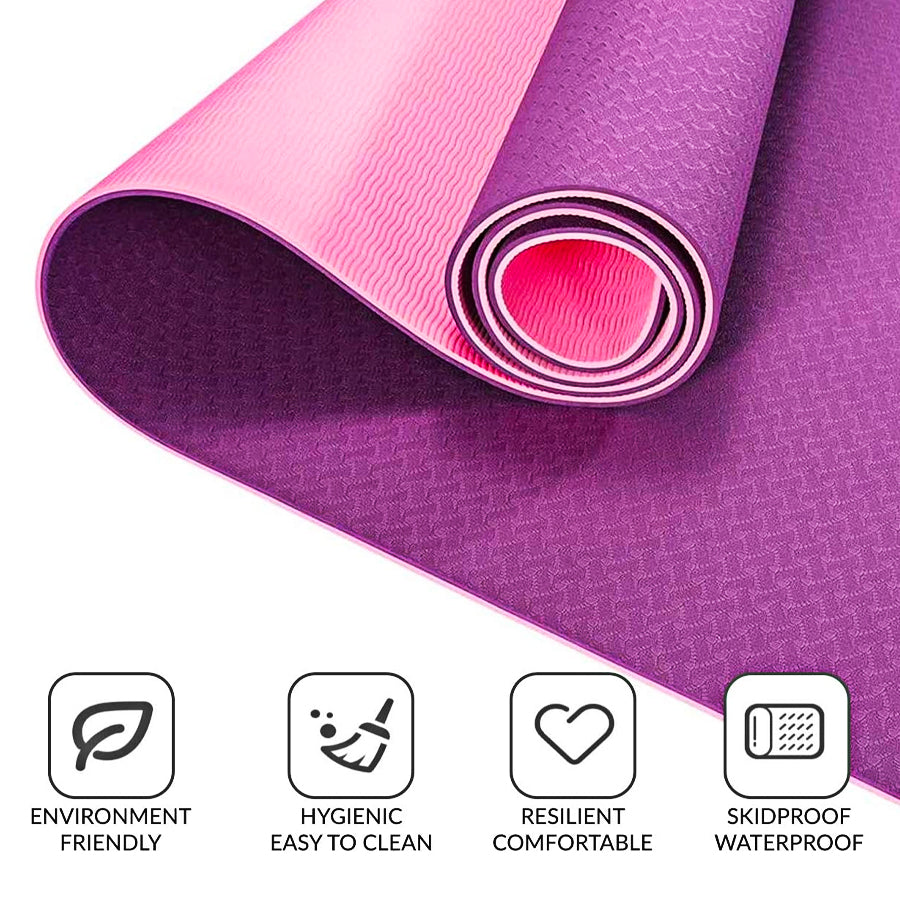 FitExperte Yoga Mat Dual Color TPE-6-DC