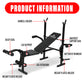 FitExperte Weightlifting Bench Press Dumbbell Benches Squat Rack Home Gym WL100