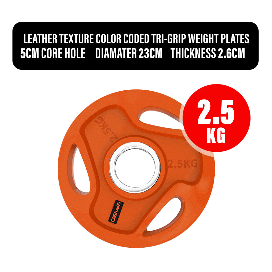 2.5kg 20kg 5cm Color Flying TriGrip Plate Olympic Weight Plates